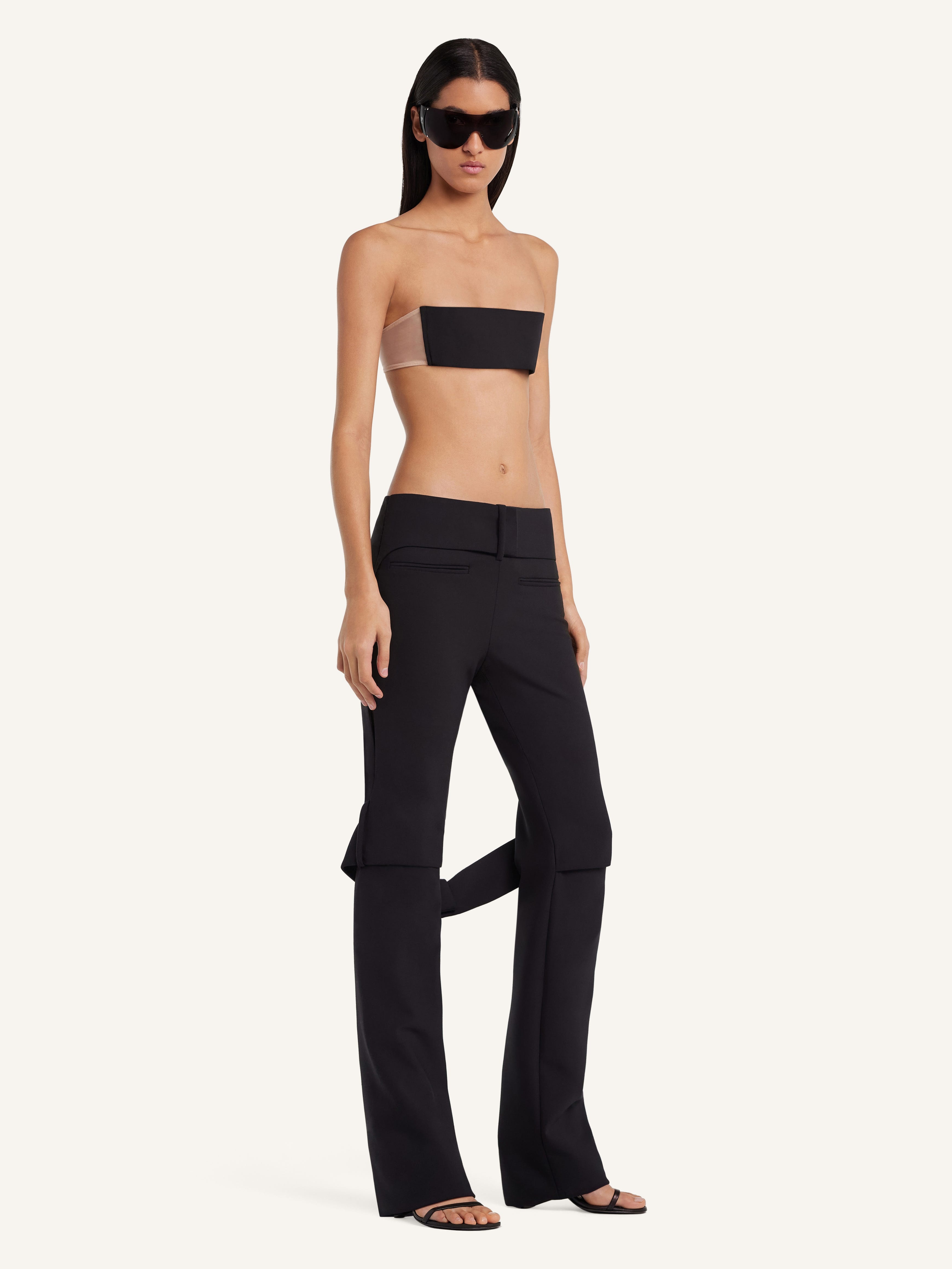 STRAP BOOTCUT PANTS - 3