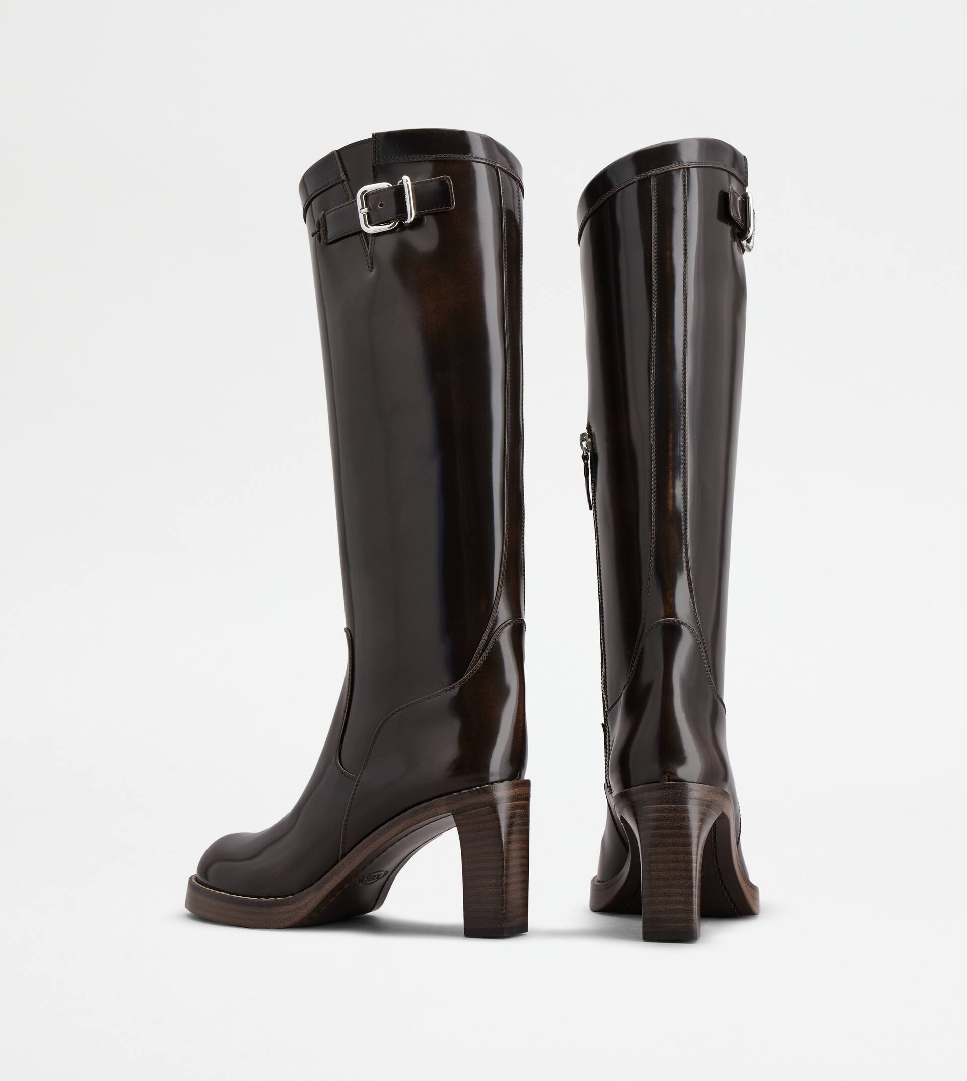BOOTS IN LEATHER - BROWN - 3