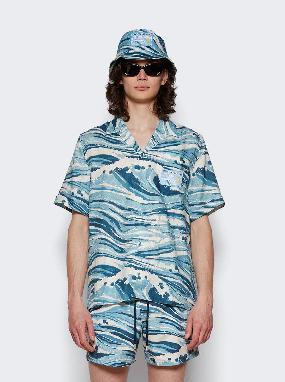 X Maison Kitsune Charli Wave Shirt Blue - 3