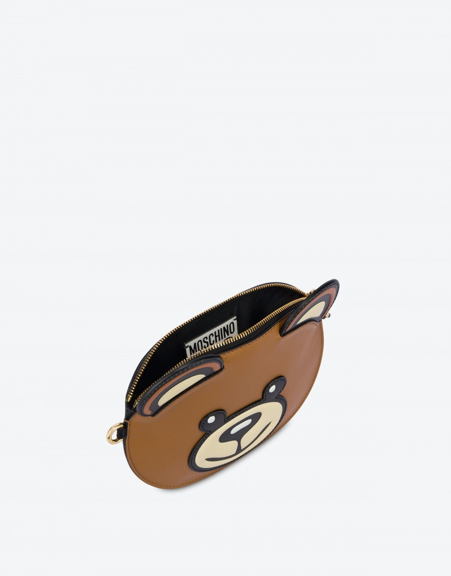 MOSCHINO TEDDY BEAR CALFSKIN CLUTCH - 3