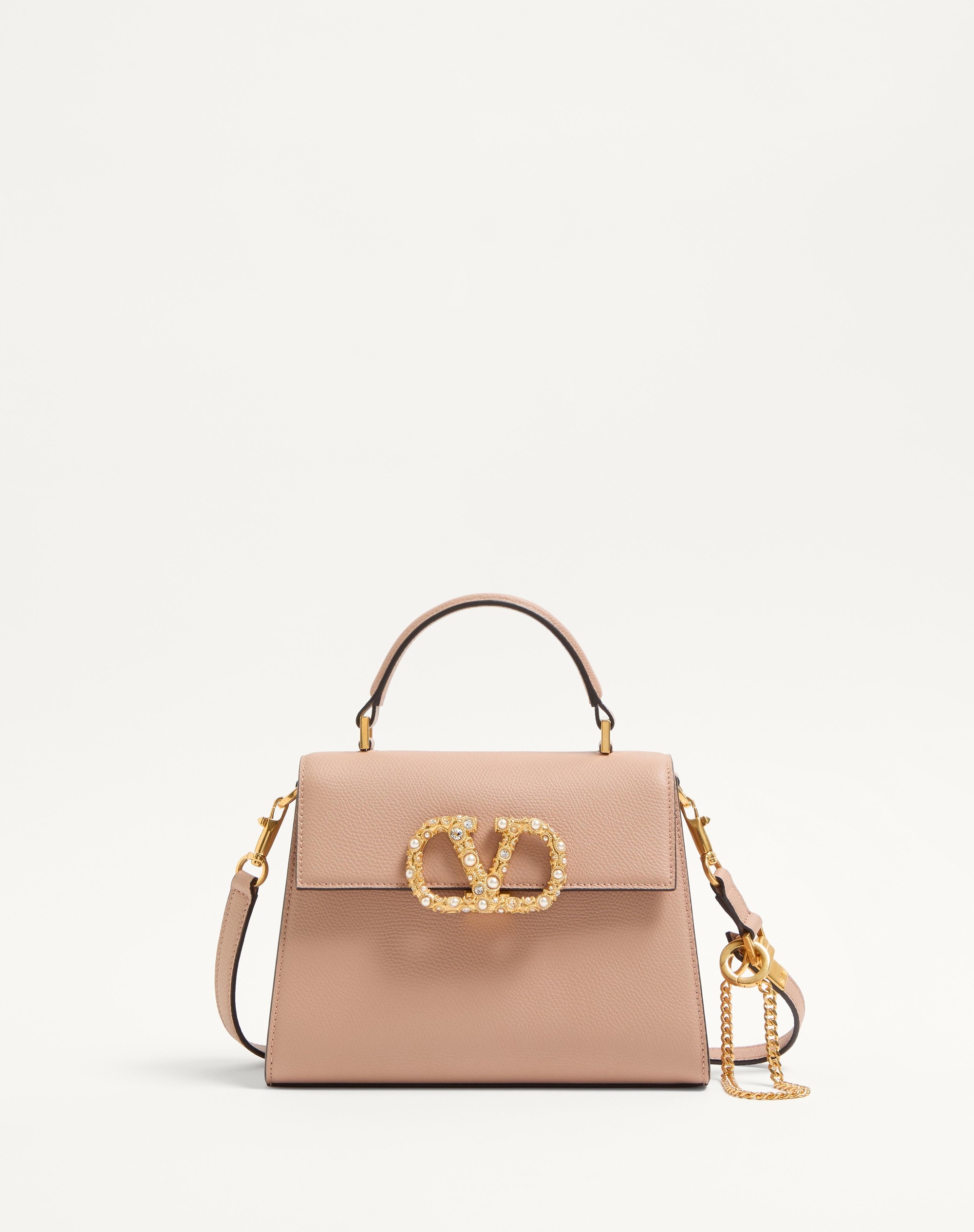 VALENTINO GARAVANI VSLING SMALL HANDBAG IN GRAINY CALFSKIN WITH JEWEL LOGO - 1