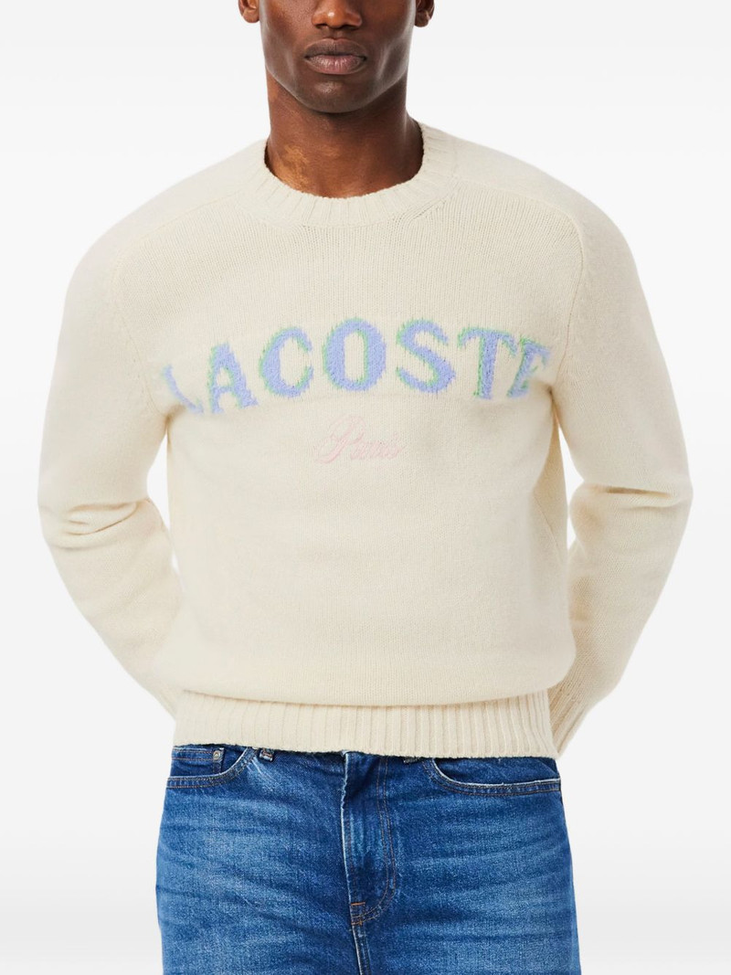 LACOSTE logo-intarsia crew-neck sweater outlook