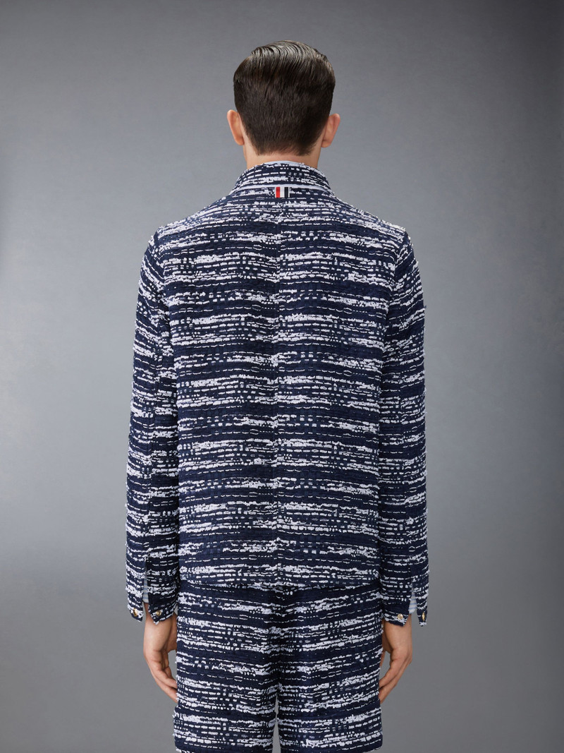 Thom Browne Mélange Tulle Yarn Tweed Utility Jacket outlook
