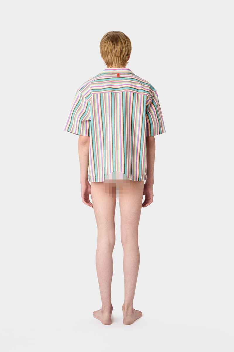 POCKET SHORTSLEEVE SHIRT / multicolor stripes 8