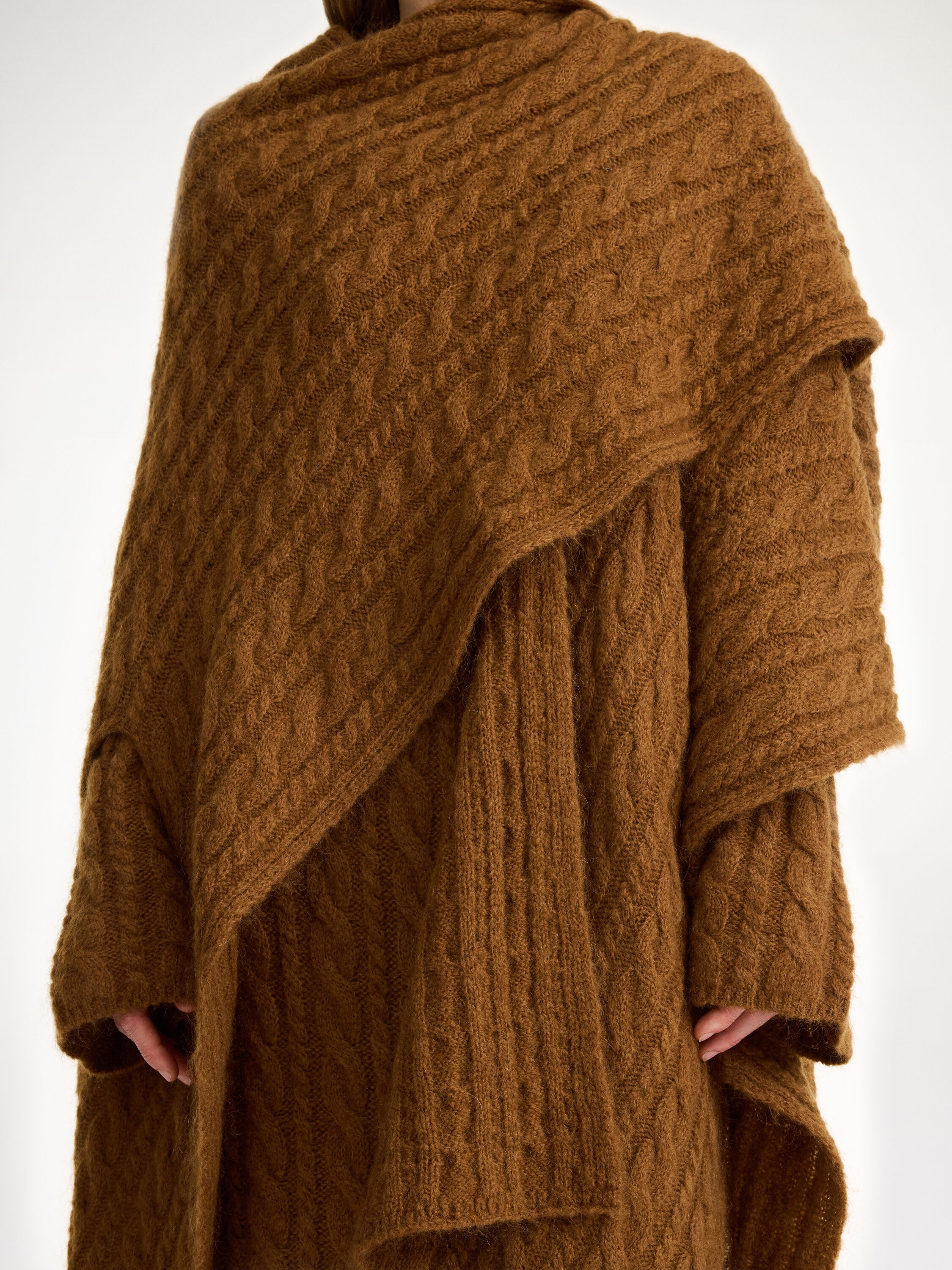 Kassillas wool-blend poncho - 4