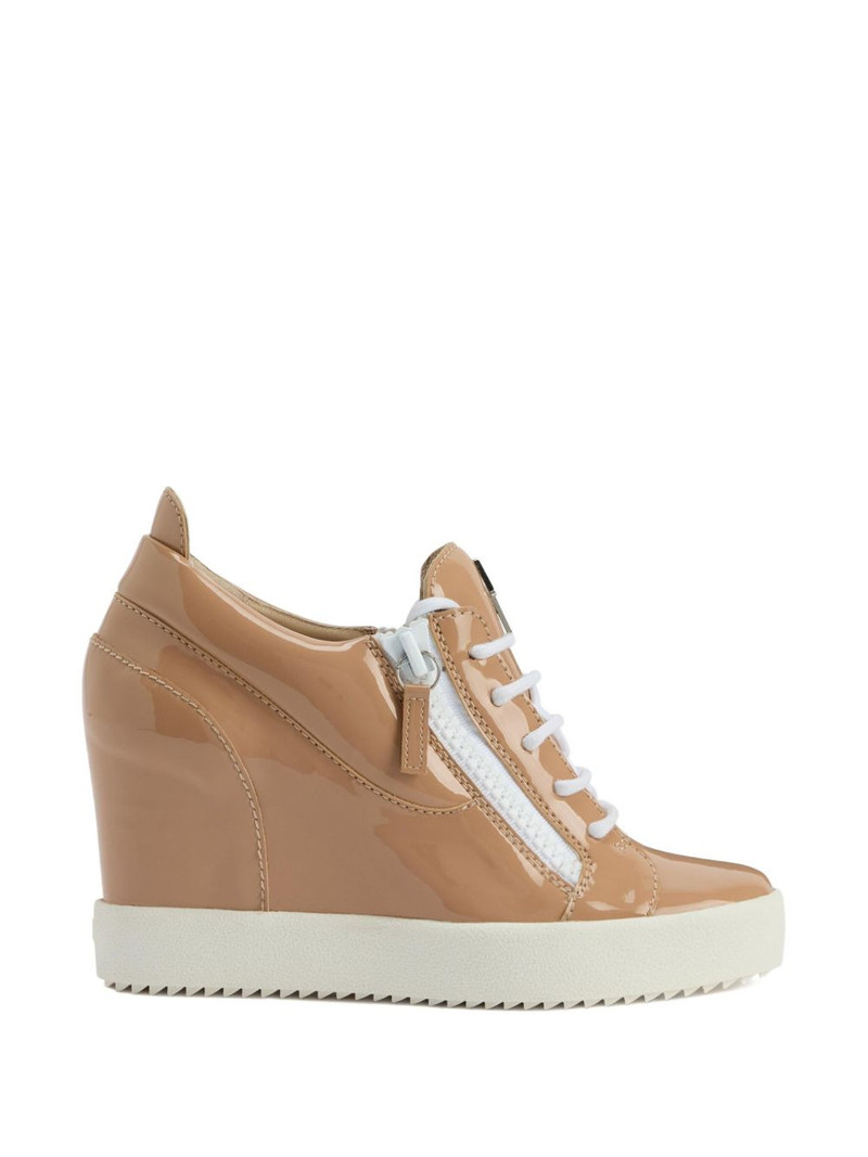 Addy Wedge patent-leather wedge trainers 5