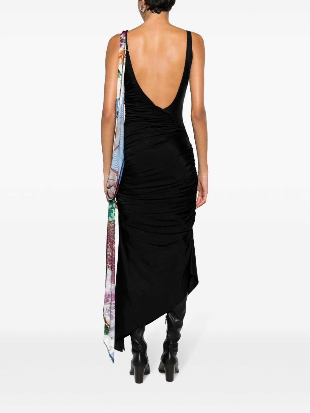 asymmetric draped dress - 4