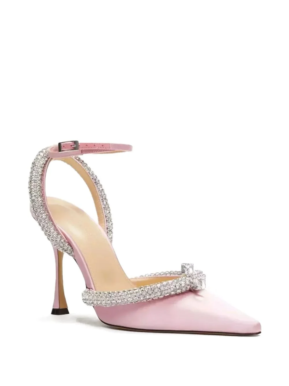 crystal-embellished ankle-strap pumps - 1