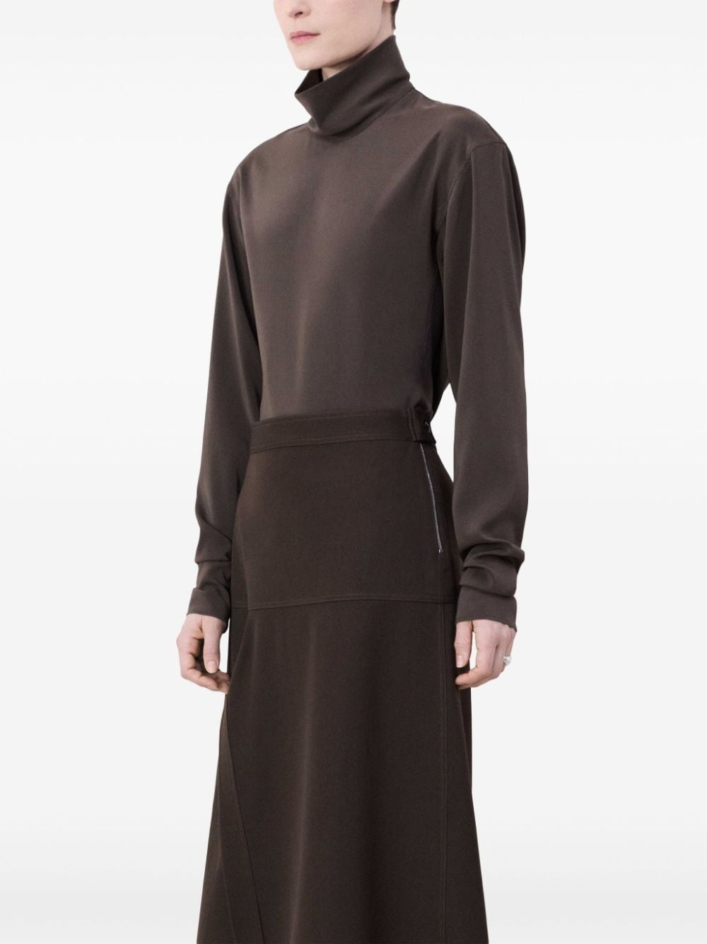Asymmetrical Wrapover Skirt - 3