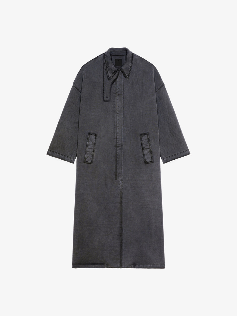 OVERSIZED TRENCH IN WASHED OUT FELPA 1