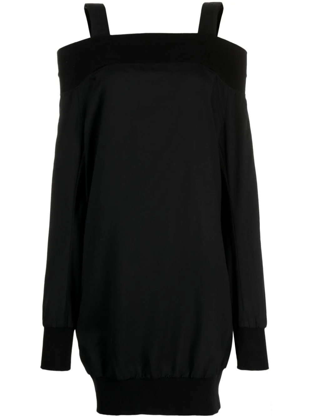 square-neck cady midi dress - 1