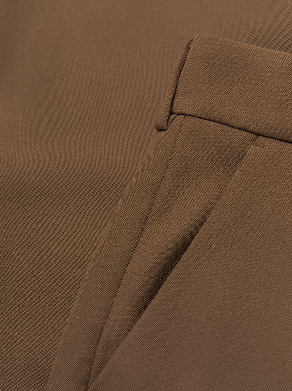 slit-detail wool tapered trousers - 5