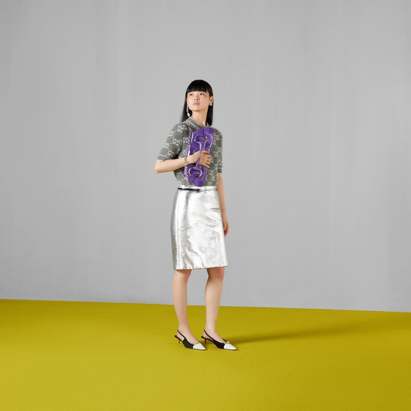 GUCCI GG wool bouclé jacquard top outlook