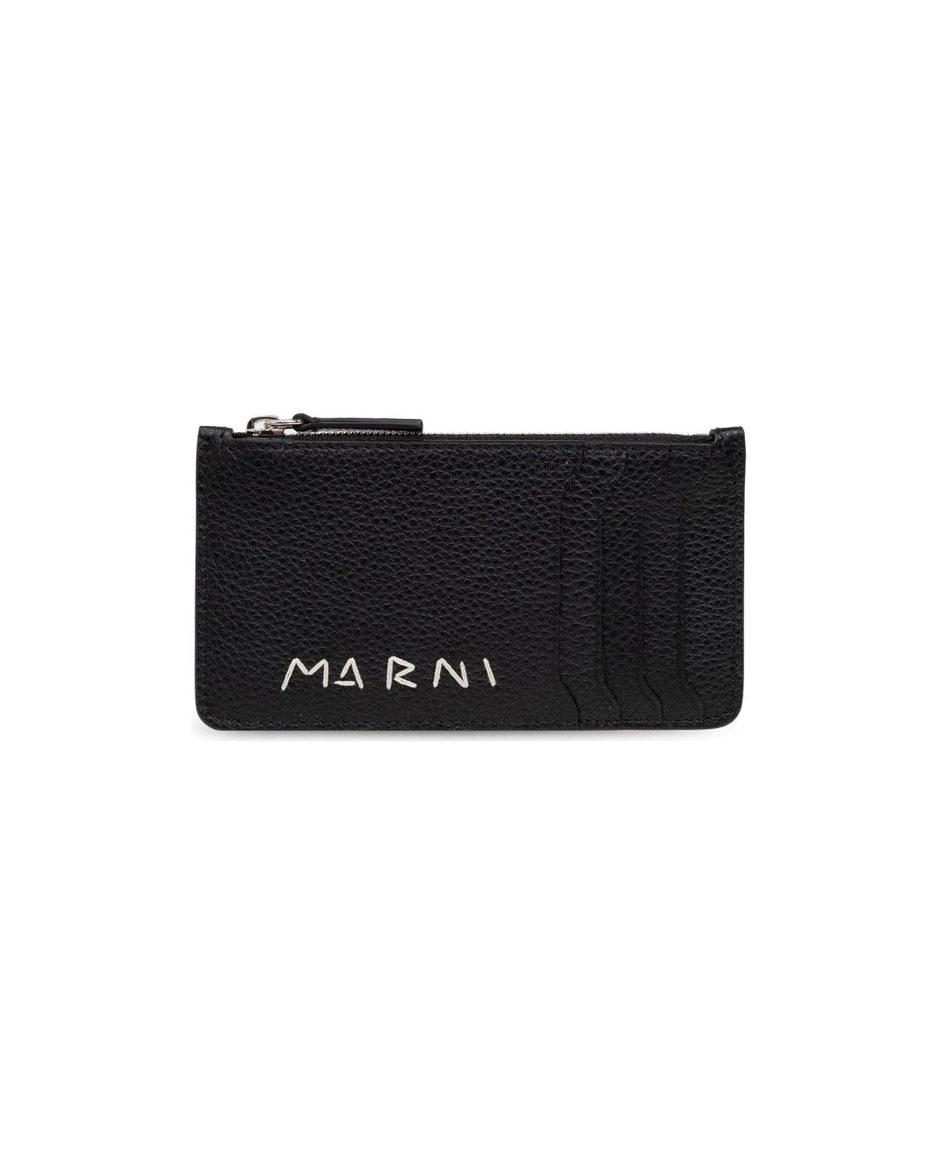 Logo Detailed Zipped Cardholder - 1