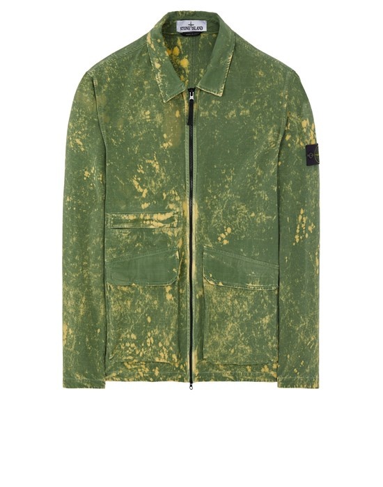 Stone Island 12122 COTTON RIPSTOP OFF-DYE OVD_GARMENT DYED OLIVE GREEN |  REVERSIBLE