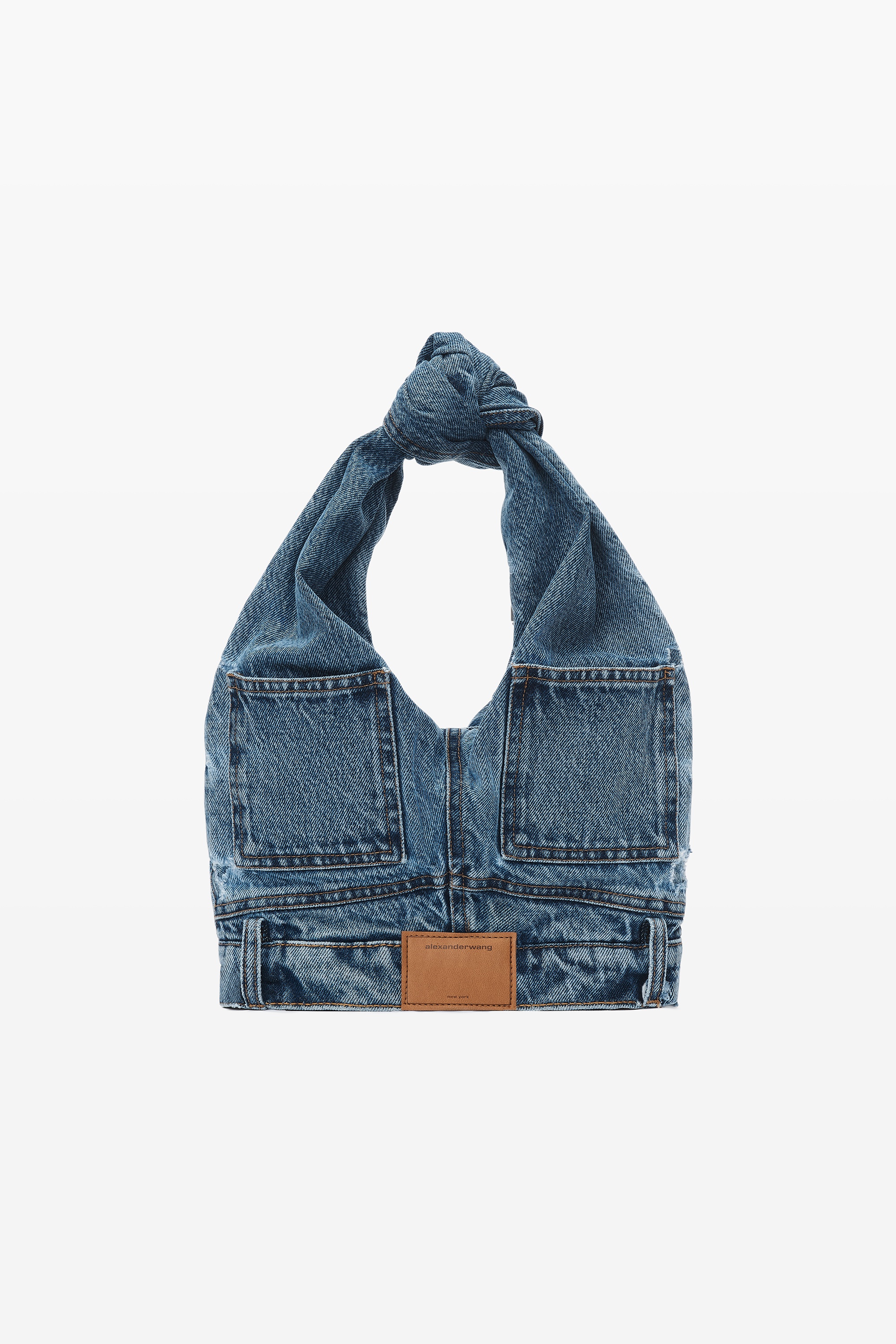 MINI HOBO BAG IN DENIM - 5