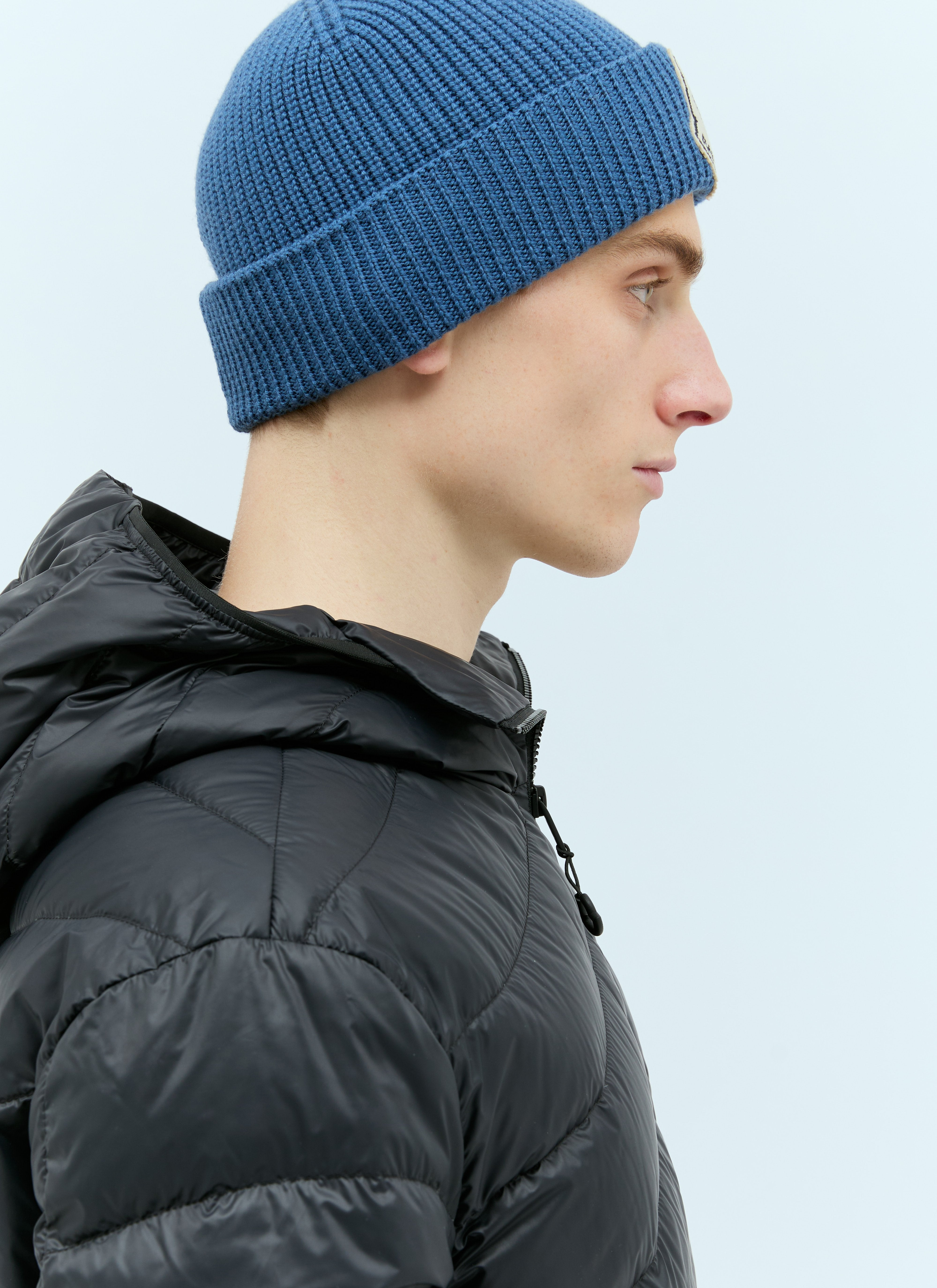 Moncler Men Logo Patch Beanie Hat - 3