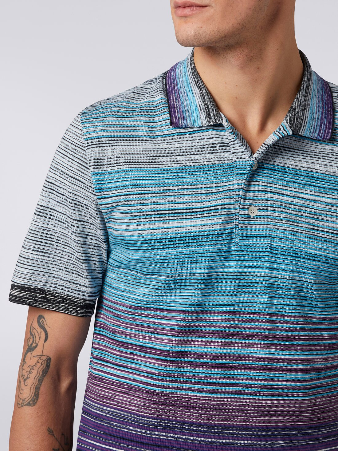 Slub cotton piqué polo shirt - 5