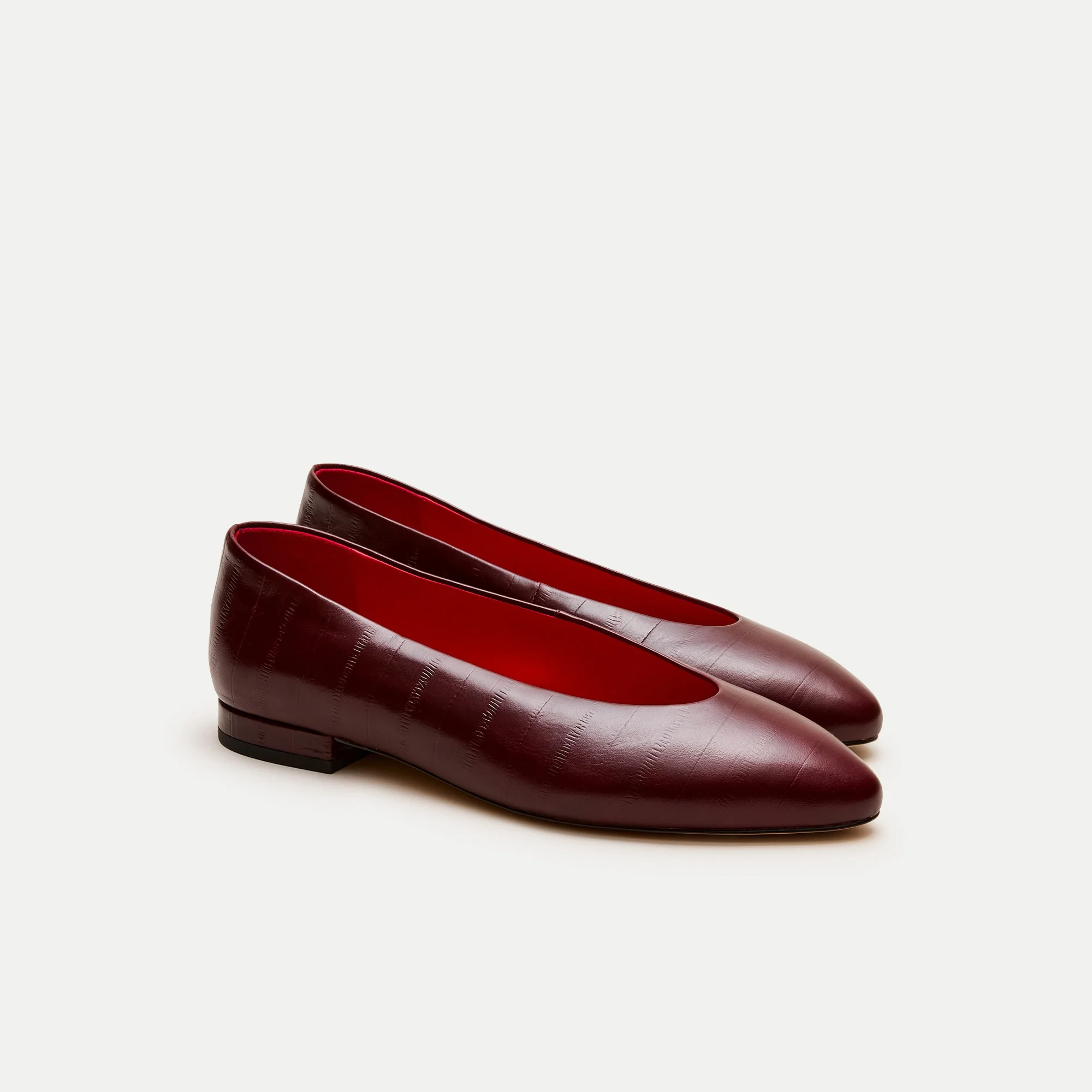 Bea ballet flats in eel-embossed leather - 1