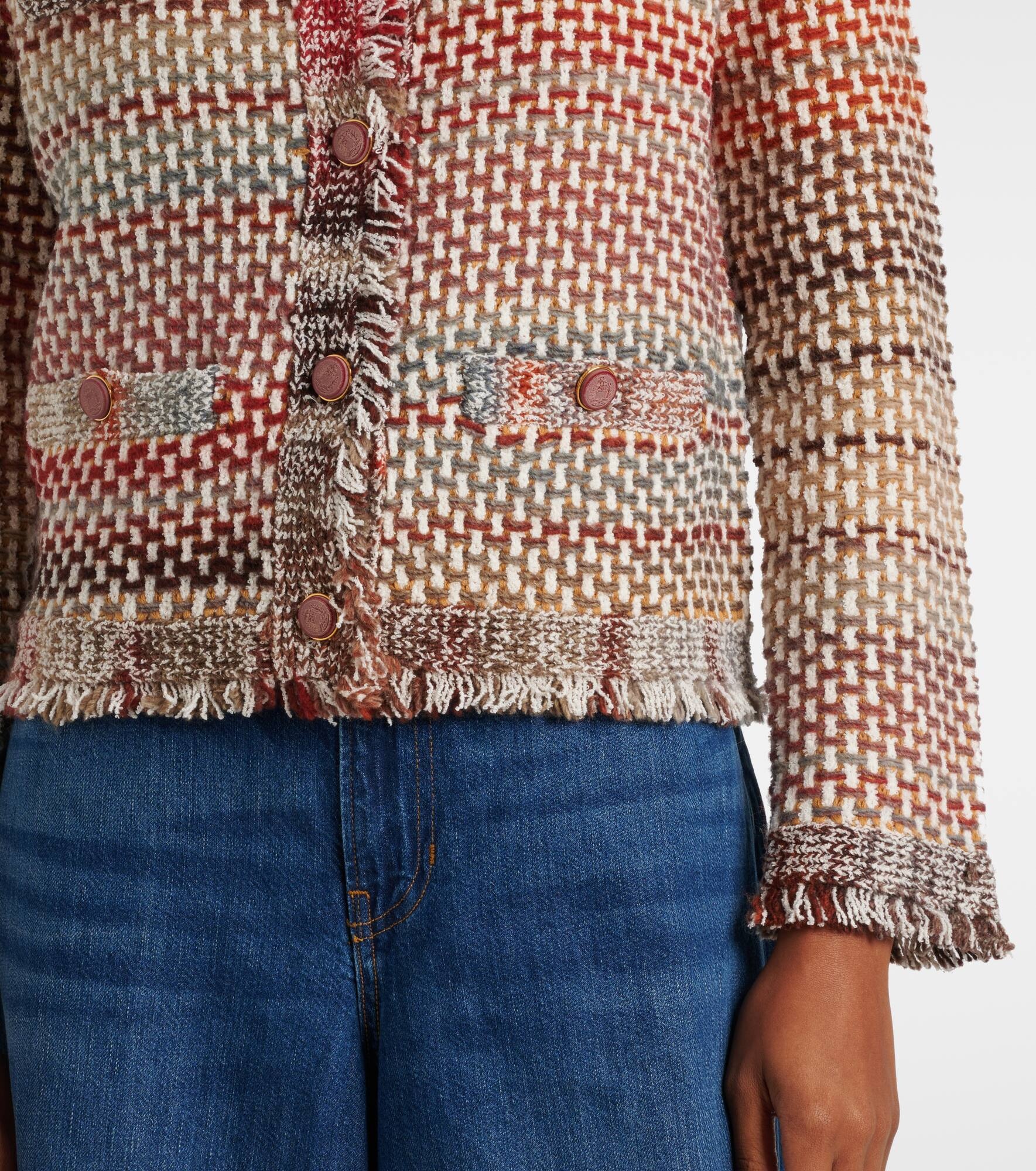 Sariyah cotton and wool-blend knit jacket - 5