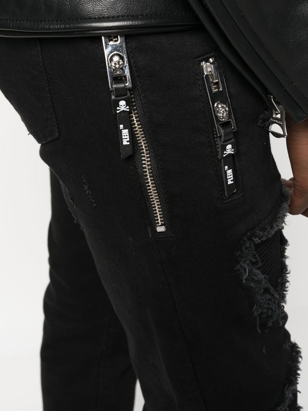 ripped slim-cut jeans - 5