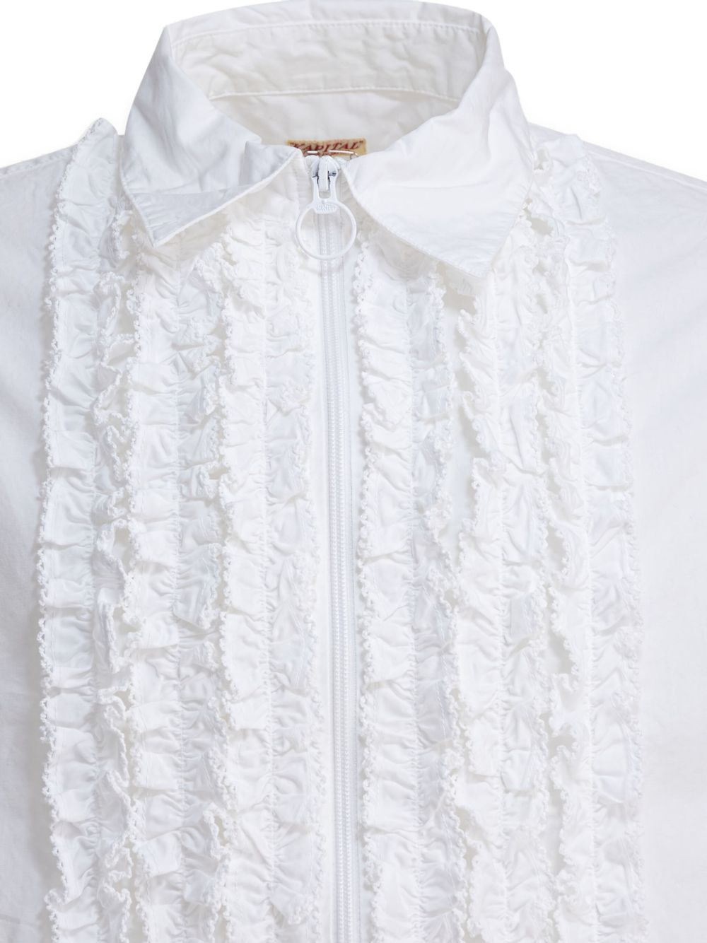 ruffled zip-front shirt - 3