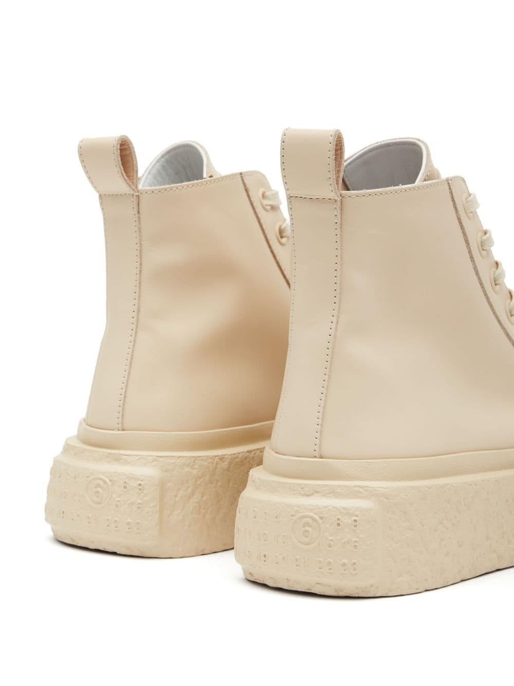lace-up leather sneakers - 5