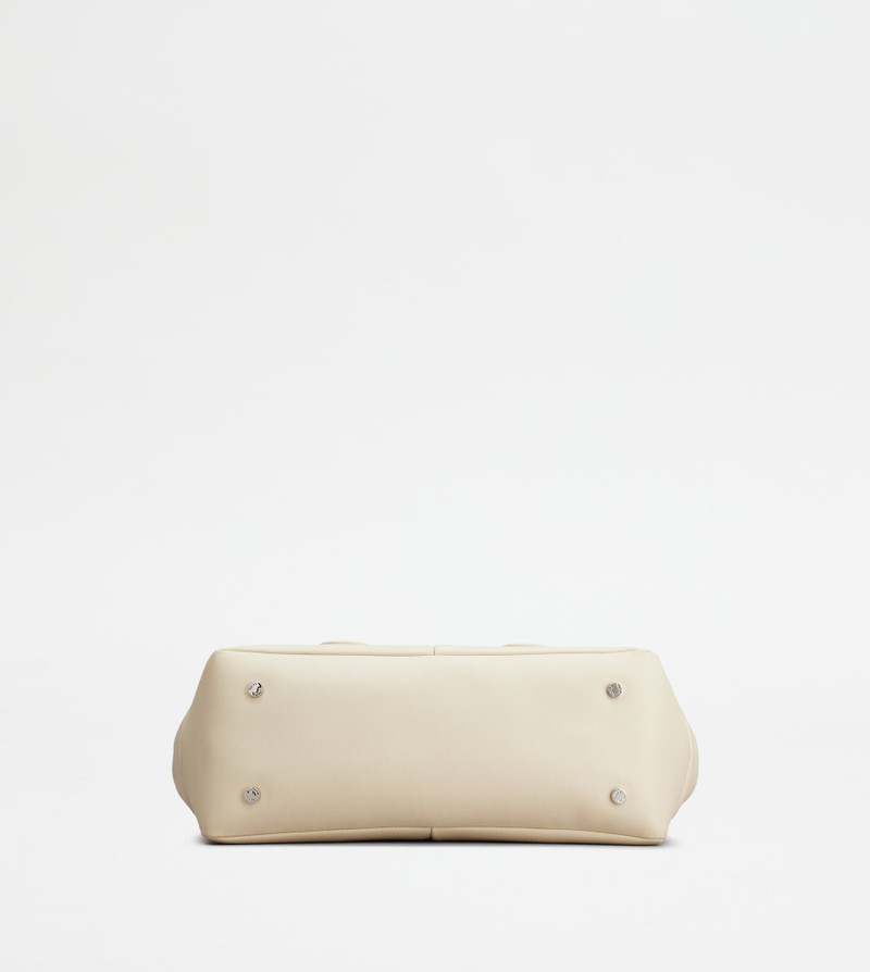 TOD'S DI BAG REVERSE EW FLAP IN LEATHER SMALL - OFF WHITE 4