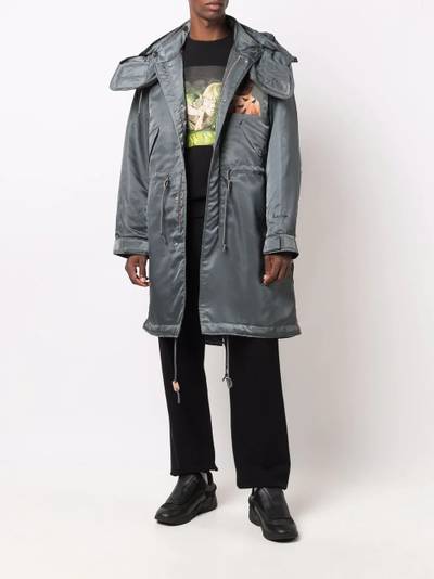 UNDERCOVER painterly-print hooded parka outlook