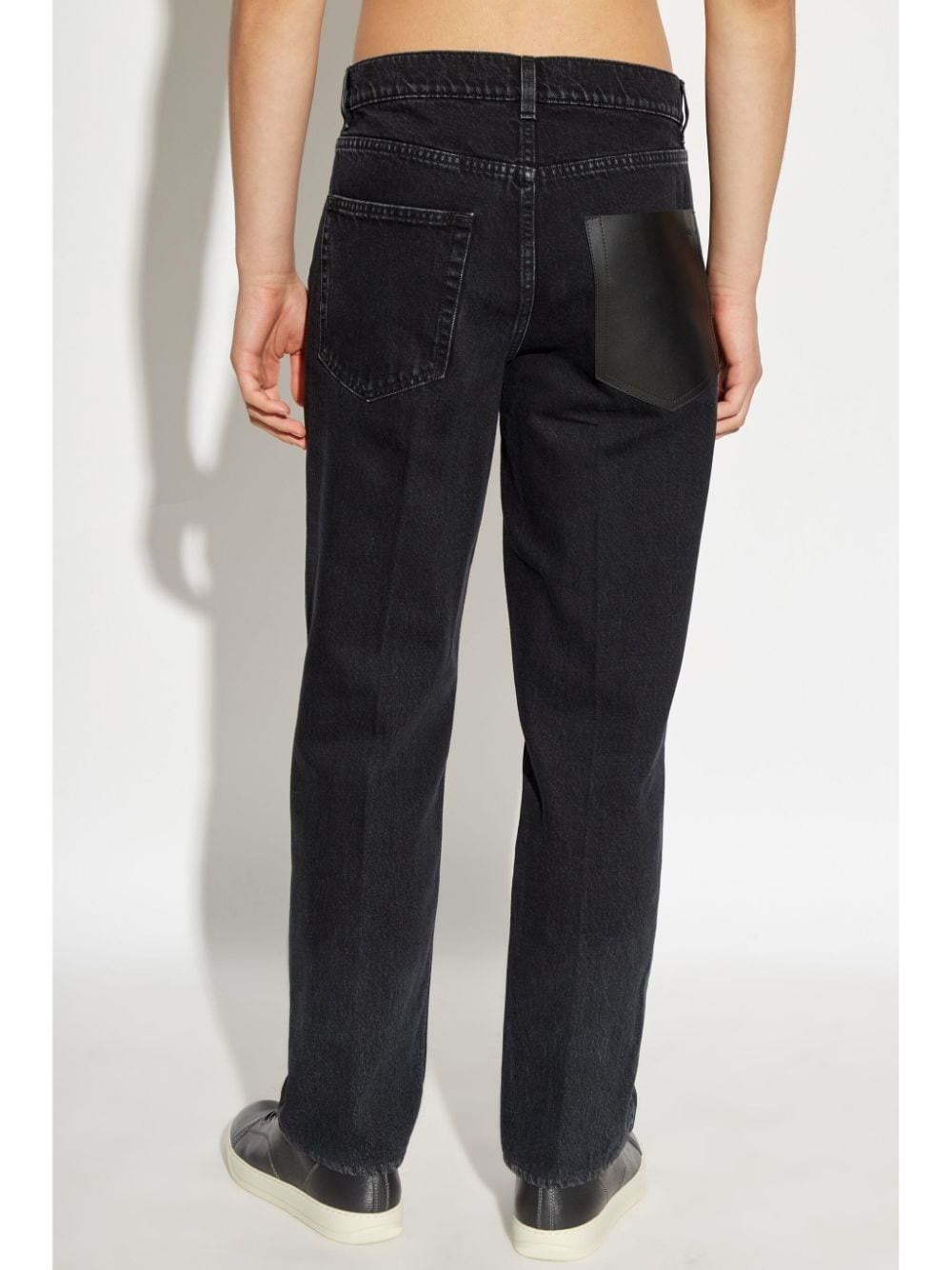 logo-embossed jeans - 4