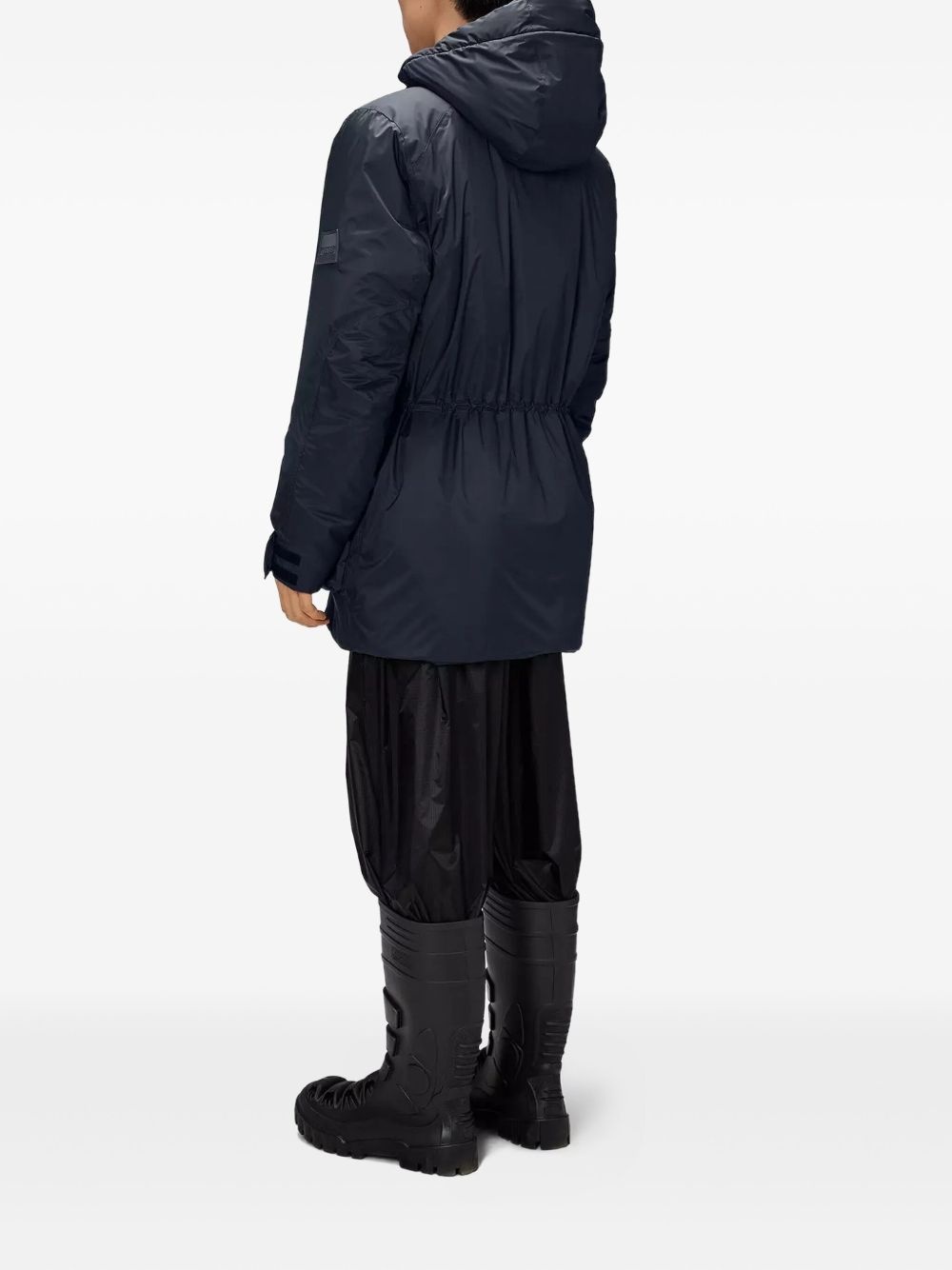 hooded drawstring parka - 3