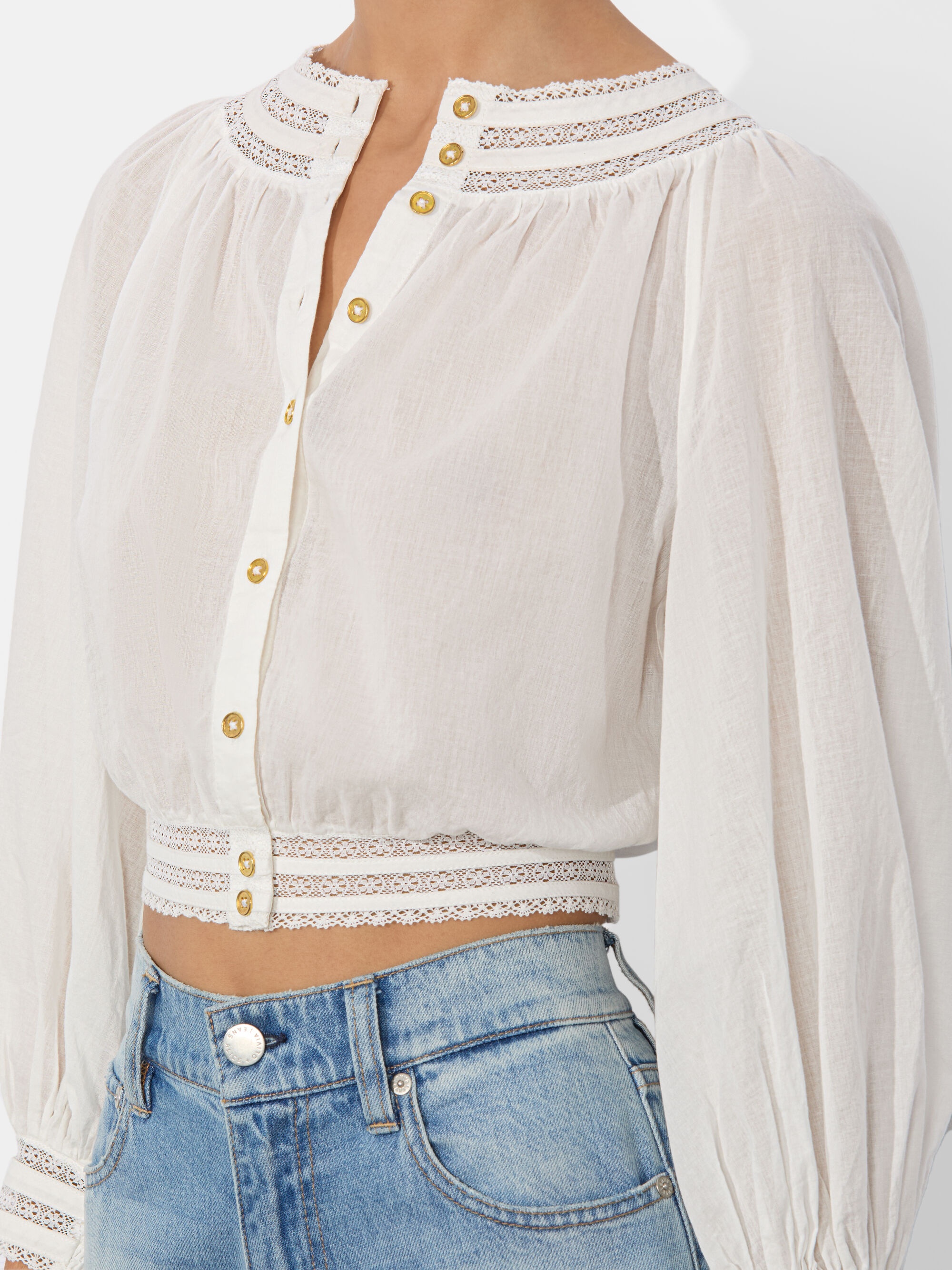 CHERELLE BUTTON DOWN BLOUSE - 5