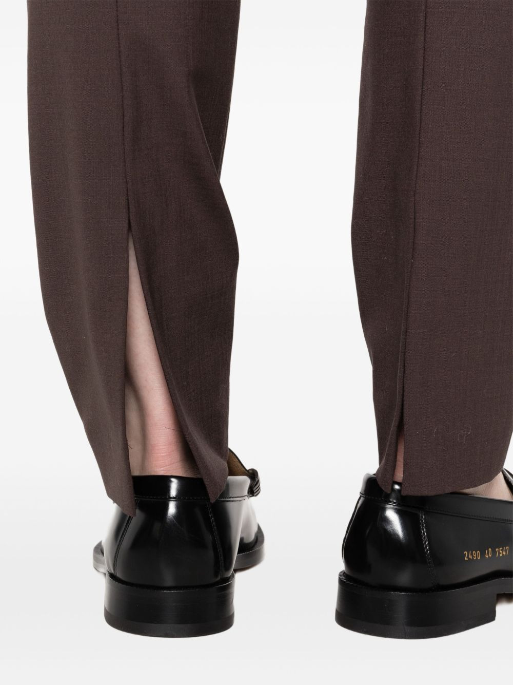 tapered wool trousers - 5