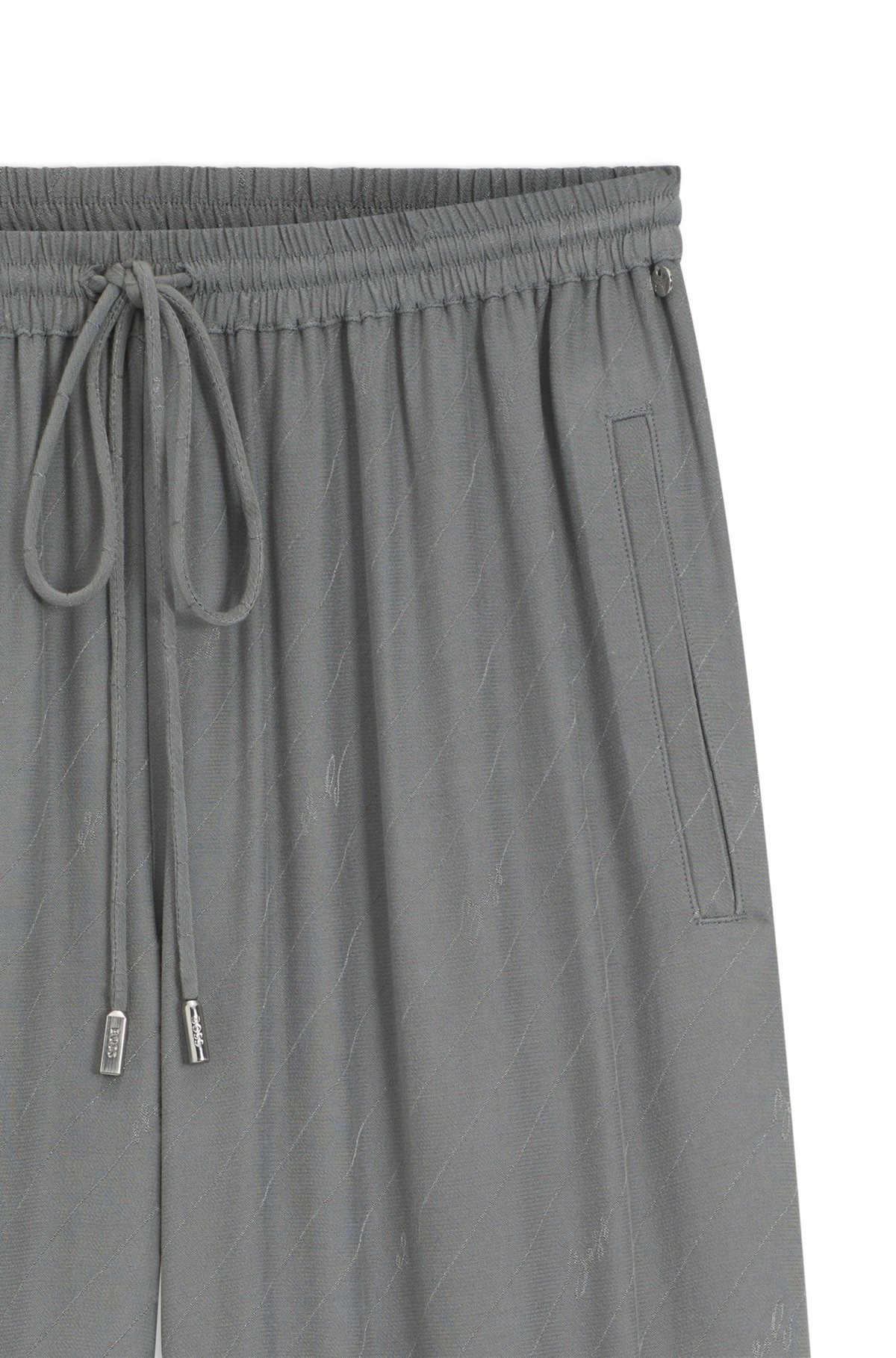 WIDE-LEG TROUSERS WITH LOGO JACQUARD - 6