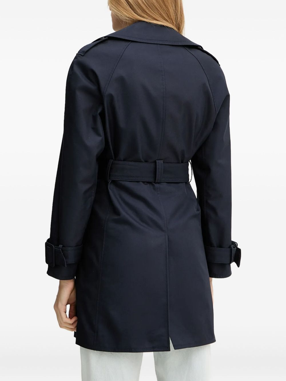 belted double-breasted trench coat - 3