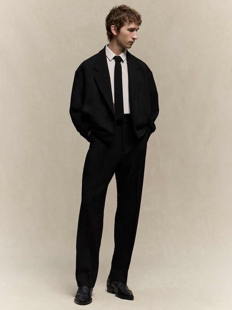 Wool Gabardine Notch Lapel Jacket 2