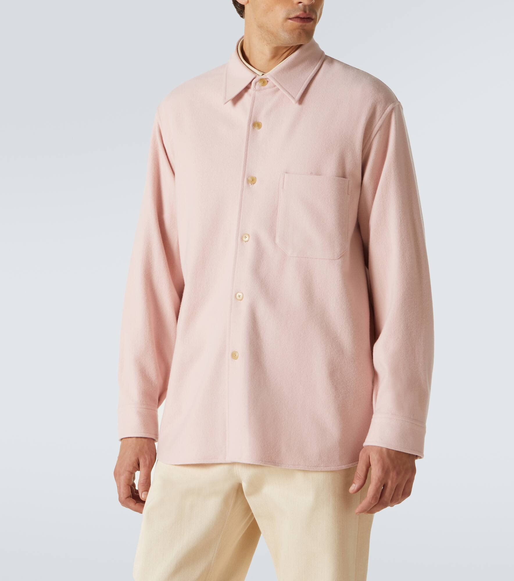 Wool flannel overshirt - 3