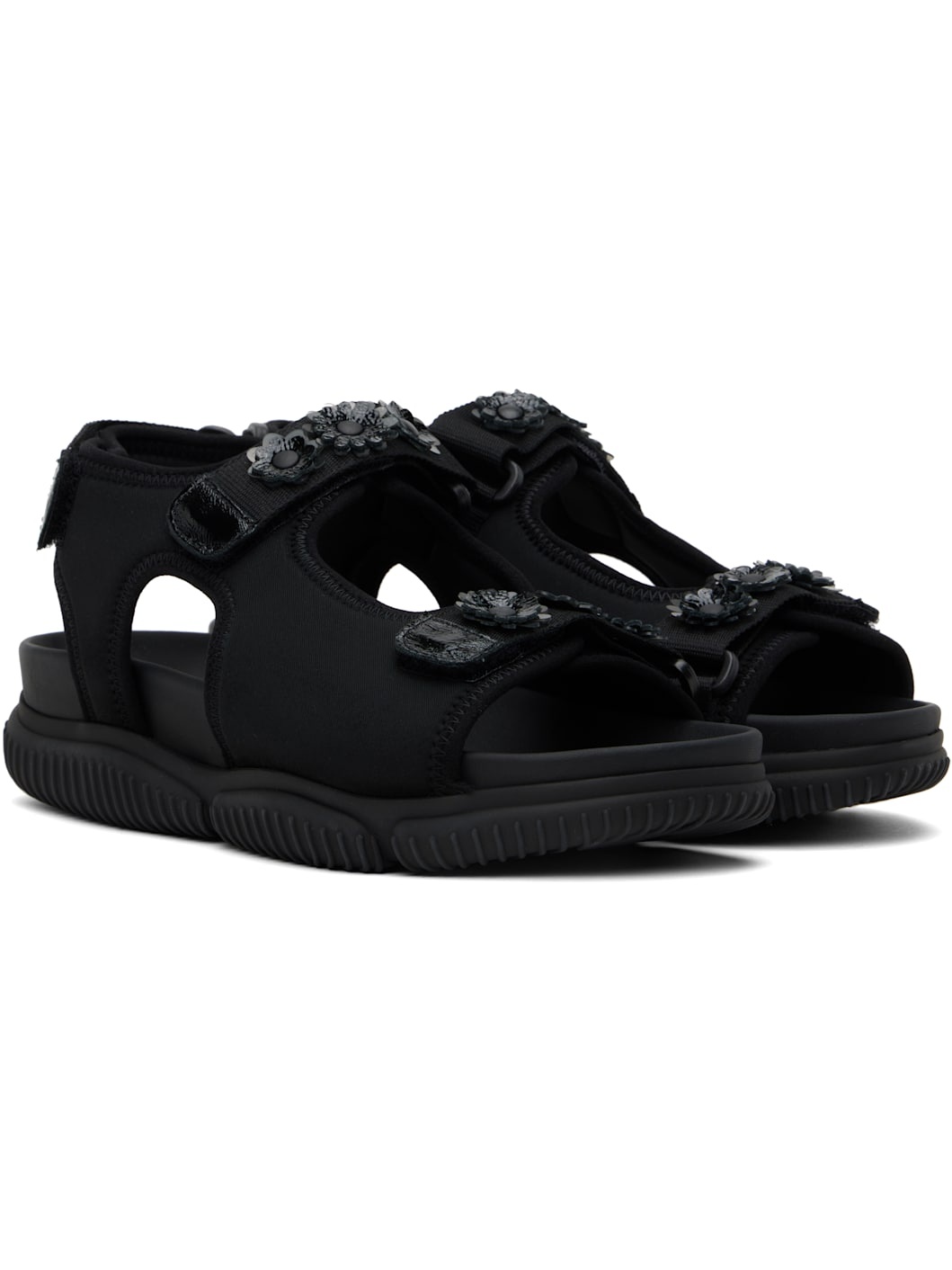 Black Valeria Sandals - 4
