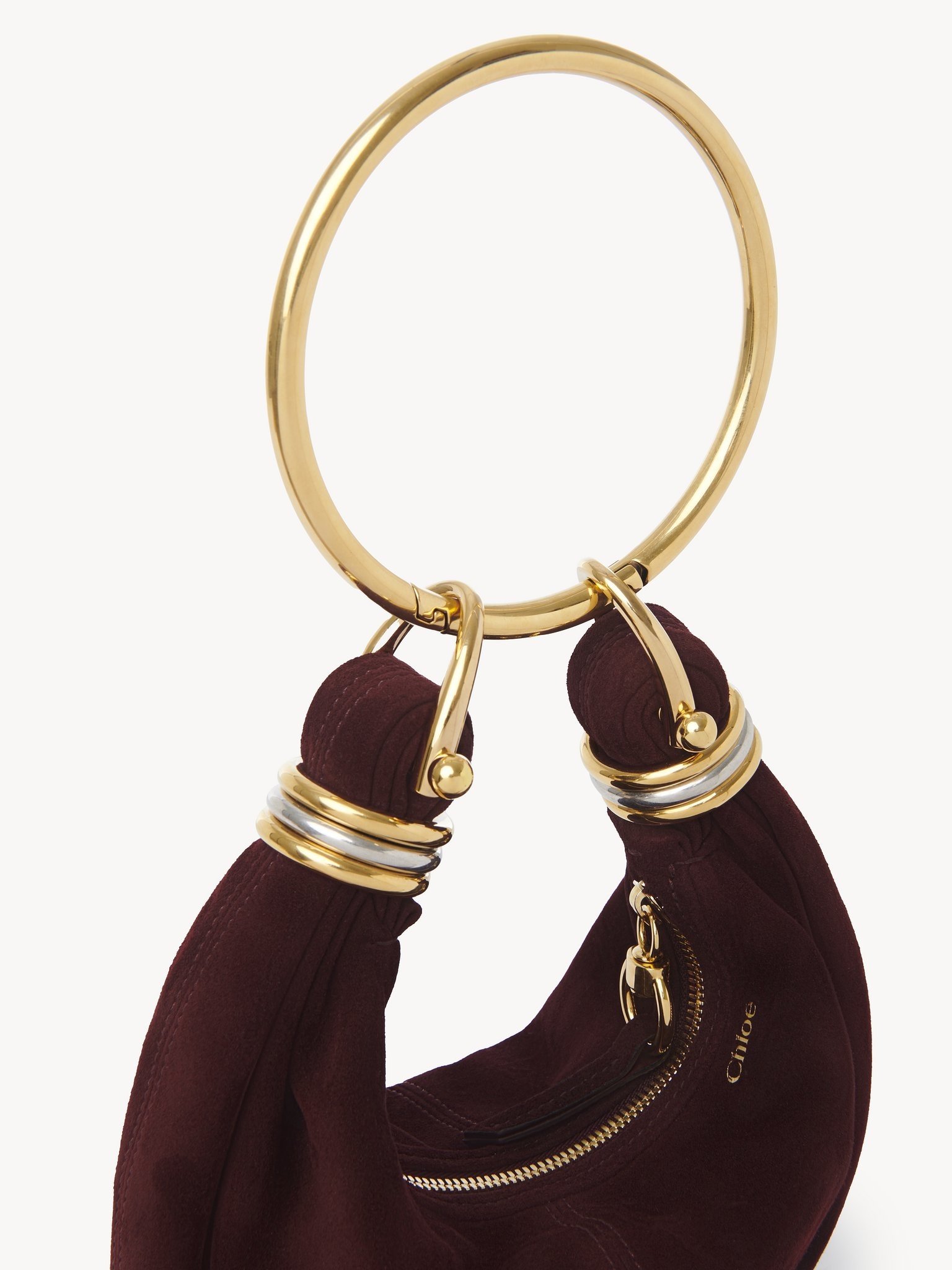 MINI BRACELET HOBO BAG IN SUEDE LEATHER - 7