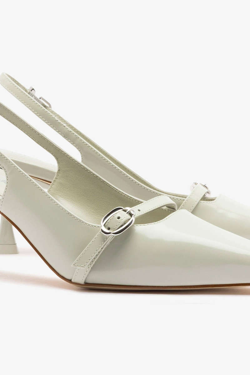 Ines Pump Gray Leather 4