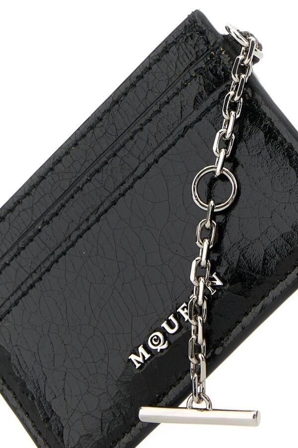 Black leather card holder - 4