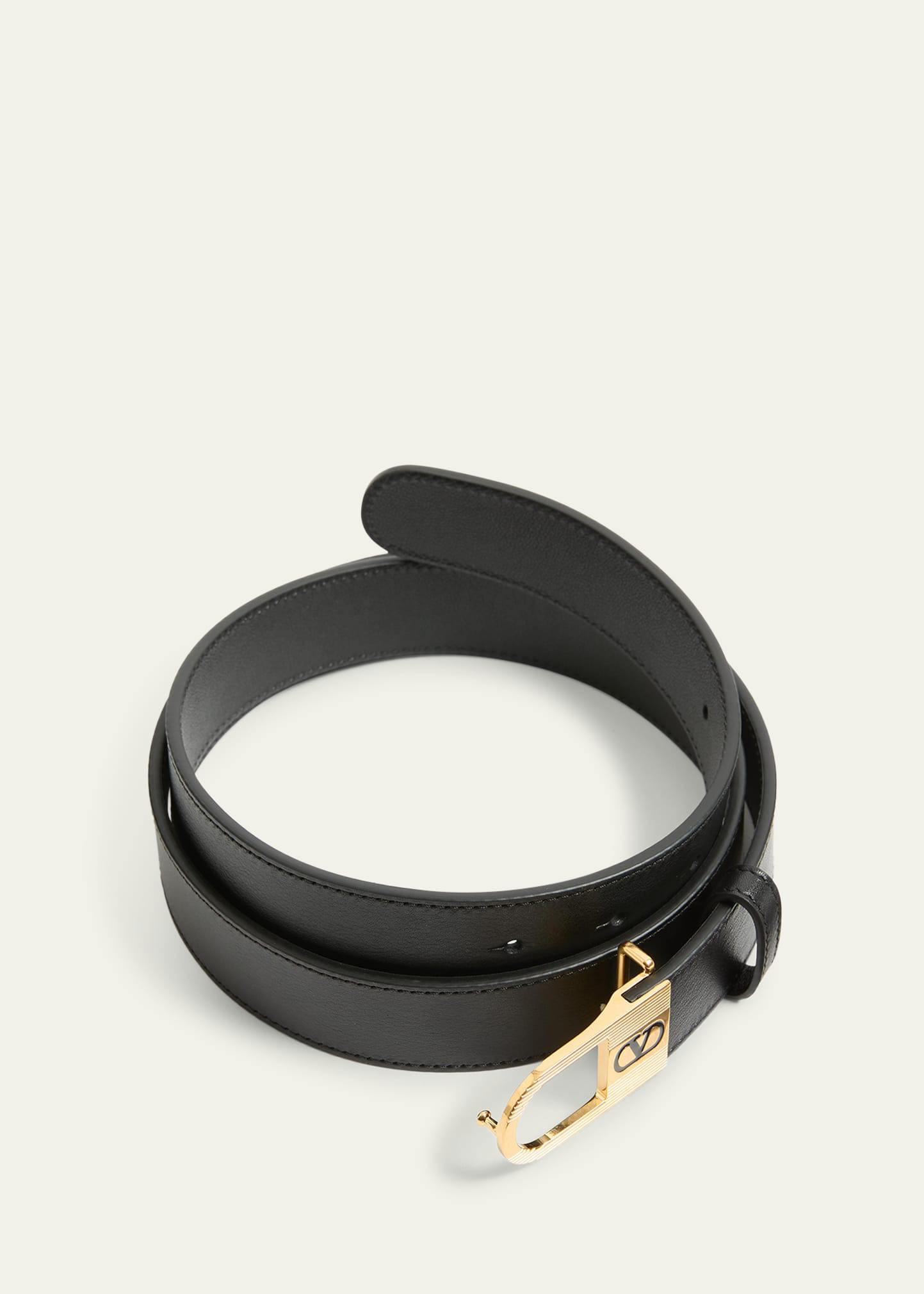 VLogo Signature Enameled Logo Leather Belt, 30mm - 4