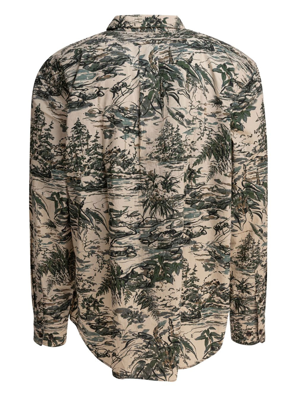 landscape-print cotton shirt - 2
