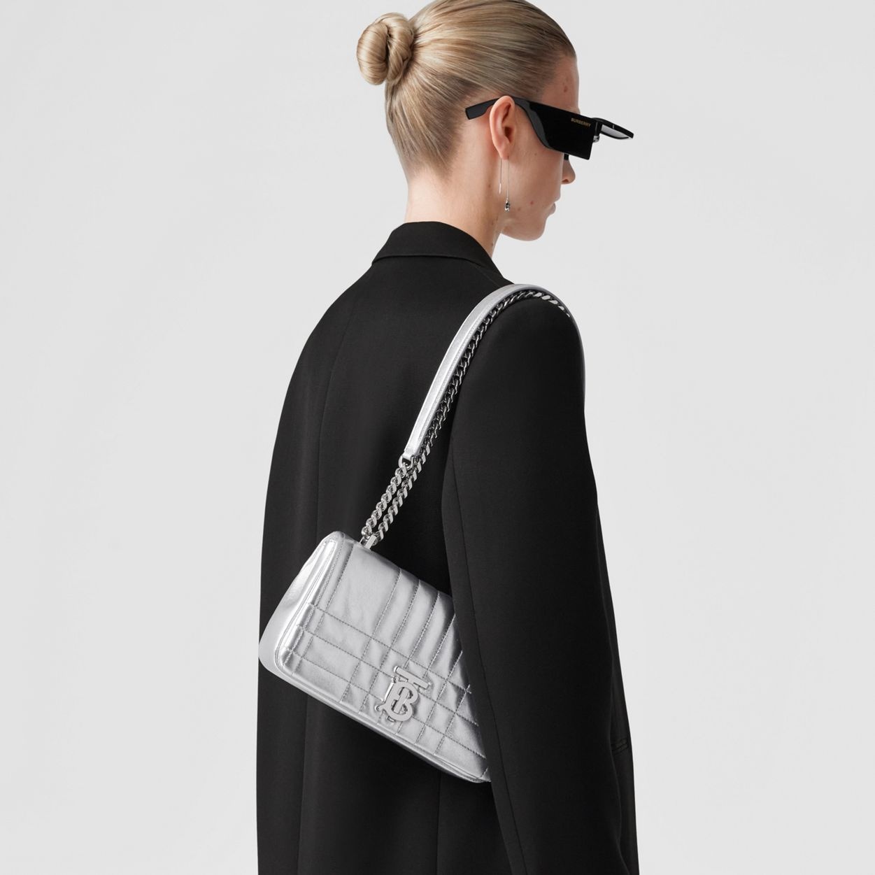 Quilted Metallic Leather Small Lola Bag - 3