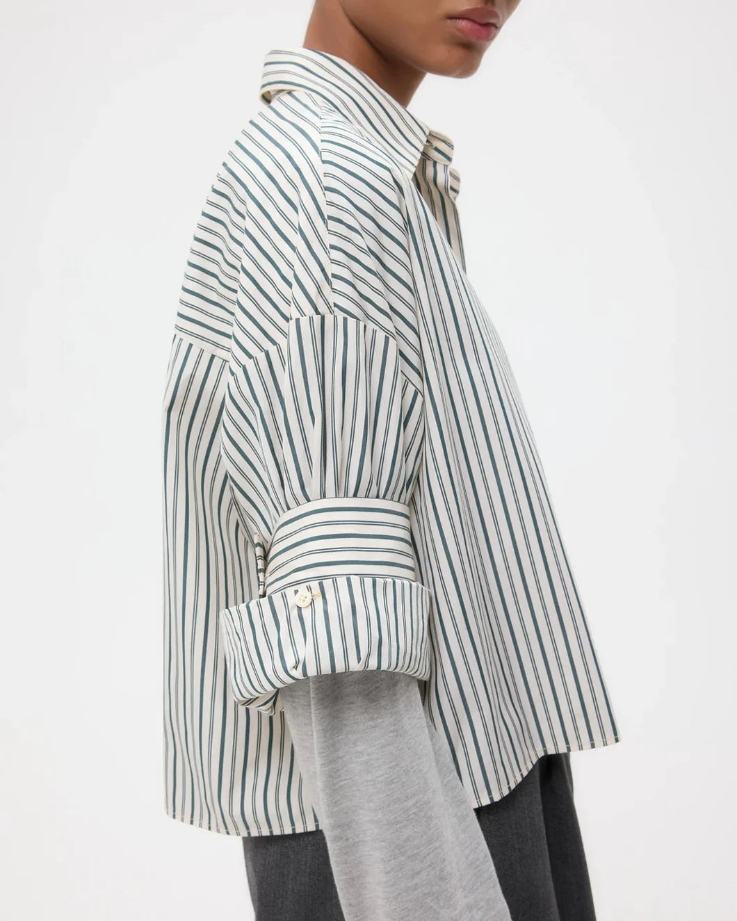 NEXT EX SHIRT IN DANCING STRIPED COTTON SHIRTING - 6