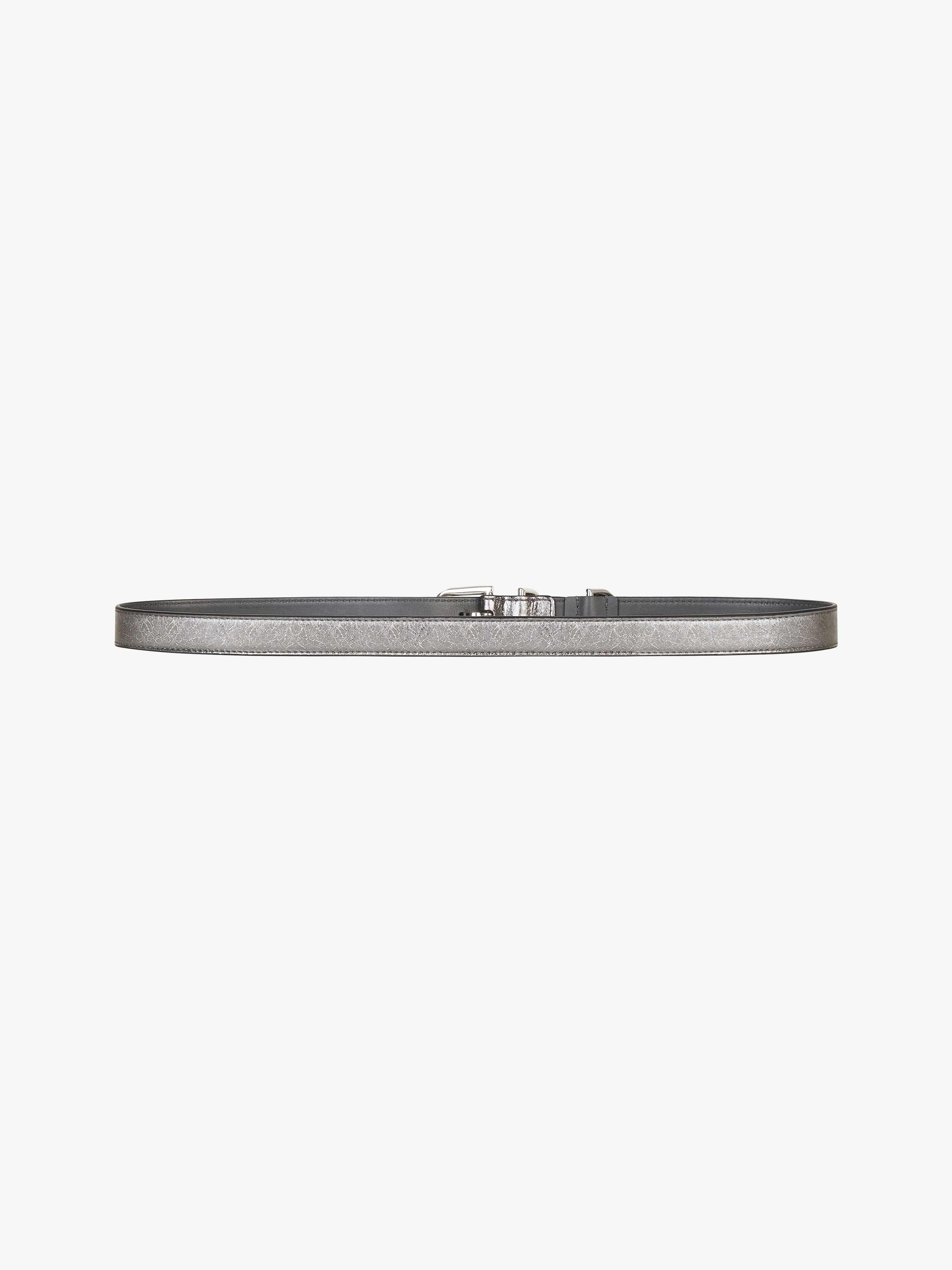 VOYOU BELT IN LAMINATED LEATHER - 3