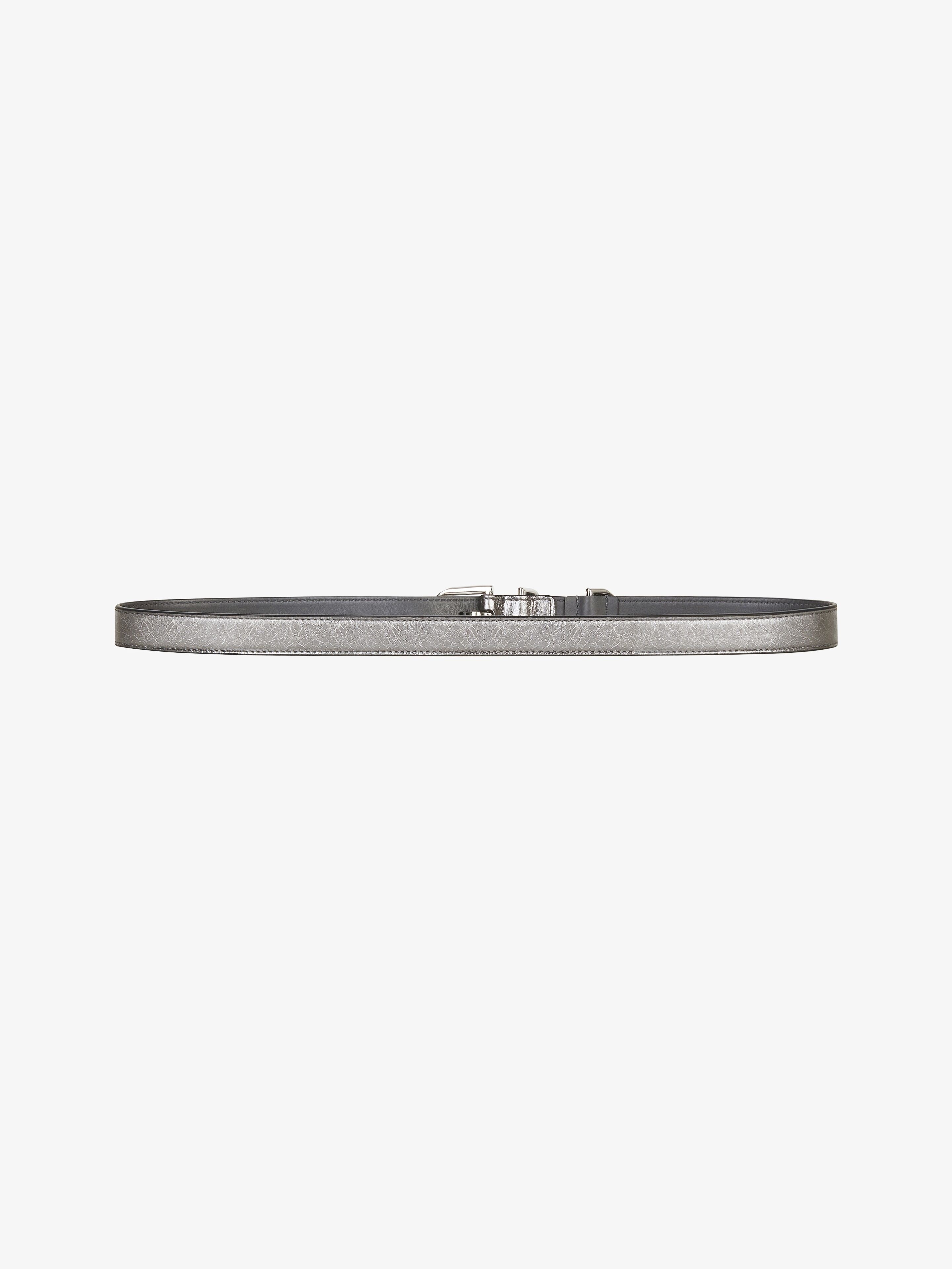 VOYOU BELT IN LAMINATED LEATHER - 2