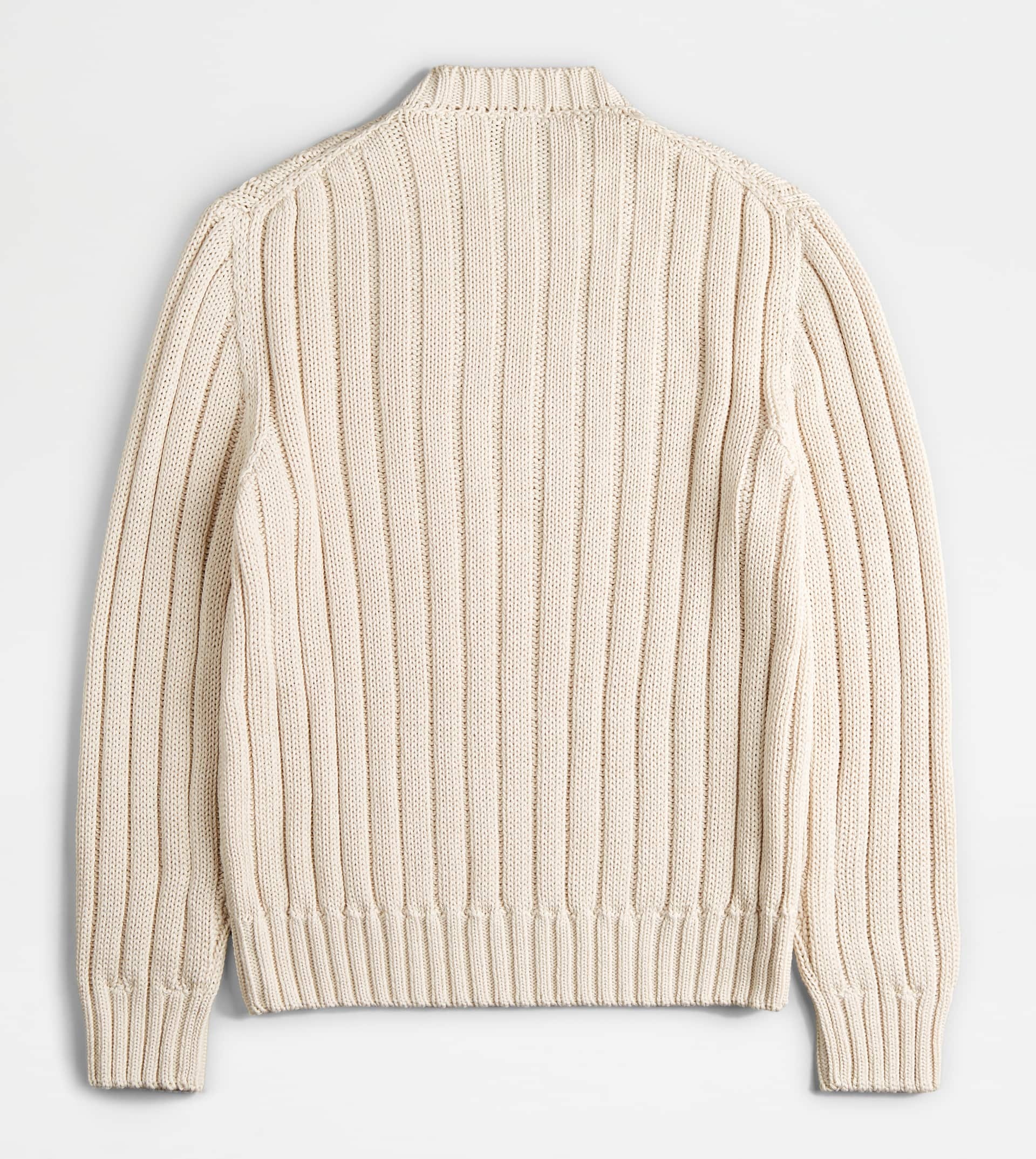 ROUND-NECK PULLOVER - WHITE - 8