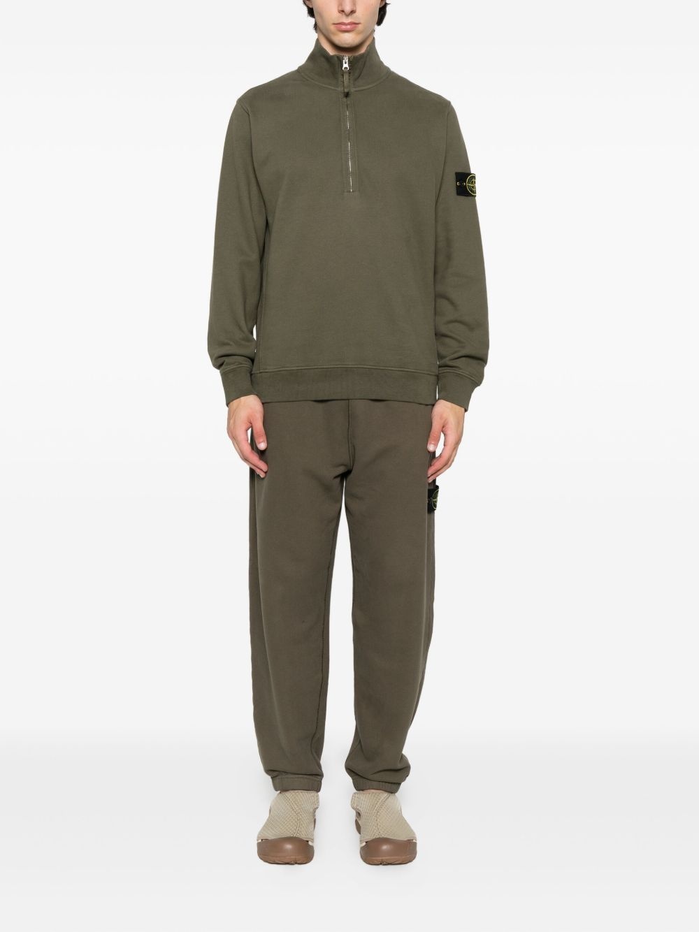 6100028 half-zip patch-logo sweater - 2