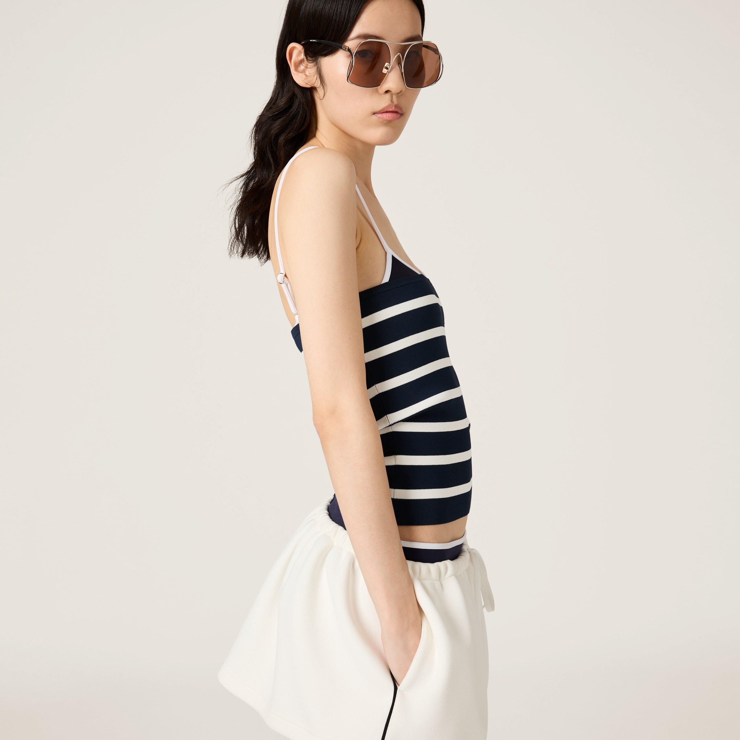 Striped knit tube top - 4